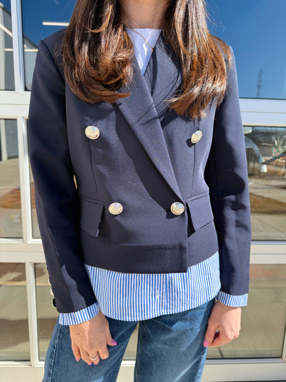 LAYERED BUTTON BLAZER