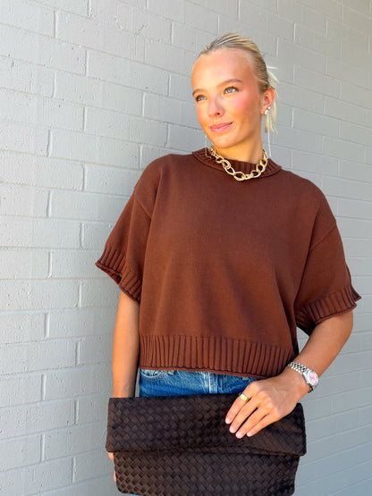 SHORT SLEEVE SWEATER