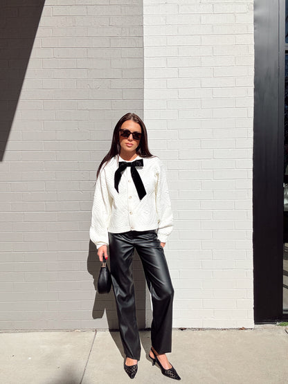 KITTY BOBBLE CONTRAST CARDI