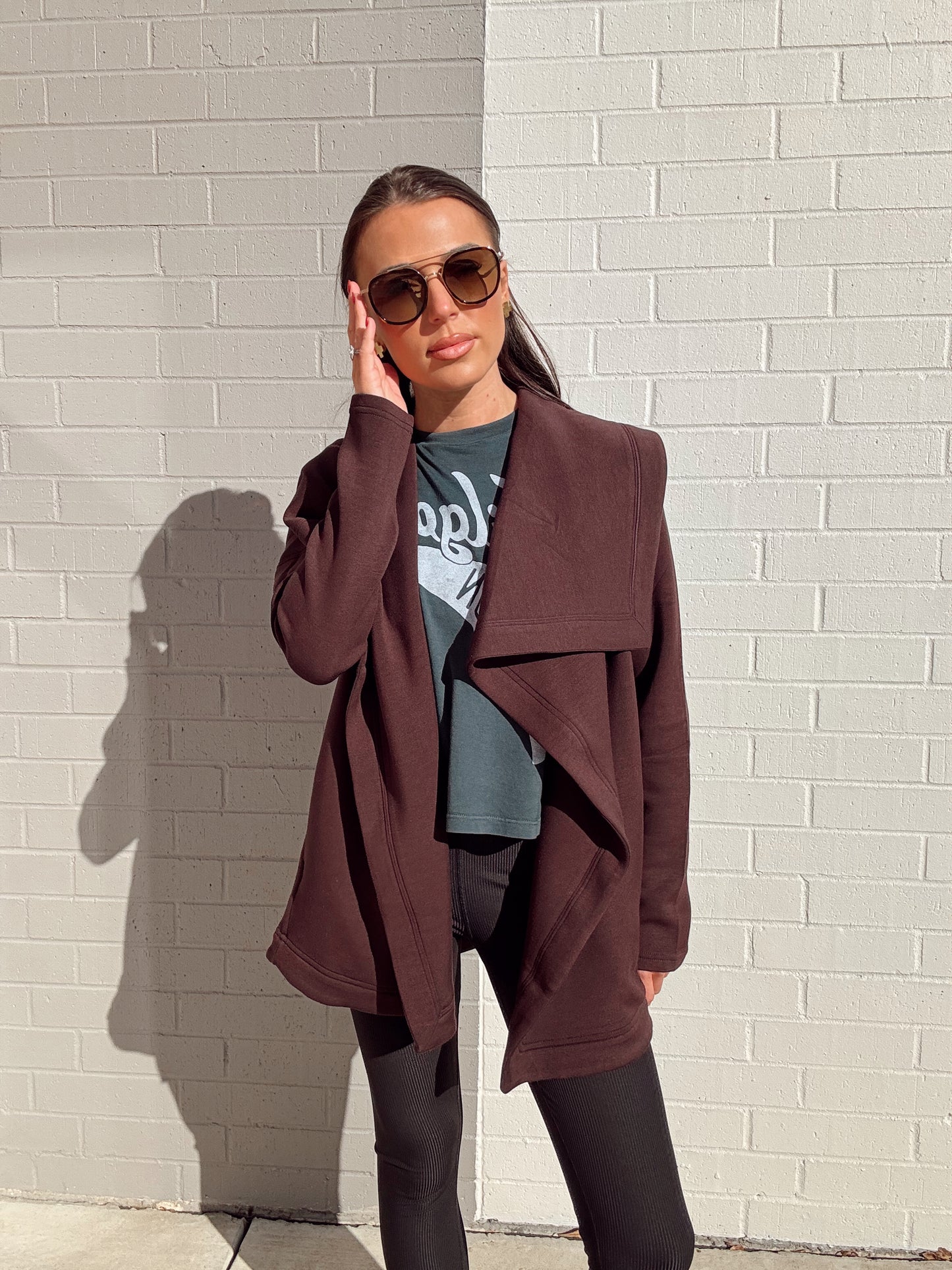 AIR ESSENTIALS OPEN WRAP CARDIGAN