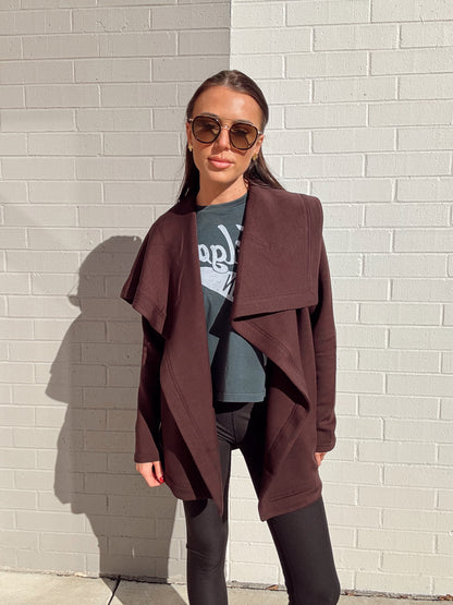 AIR ESSENTIALS OPEN WRAP CARDIGAN