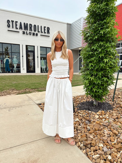 NOELLE POPLIN MAXI SKIRT