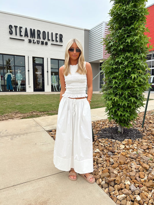 NOELLE POPLIN MAXI SKIRT