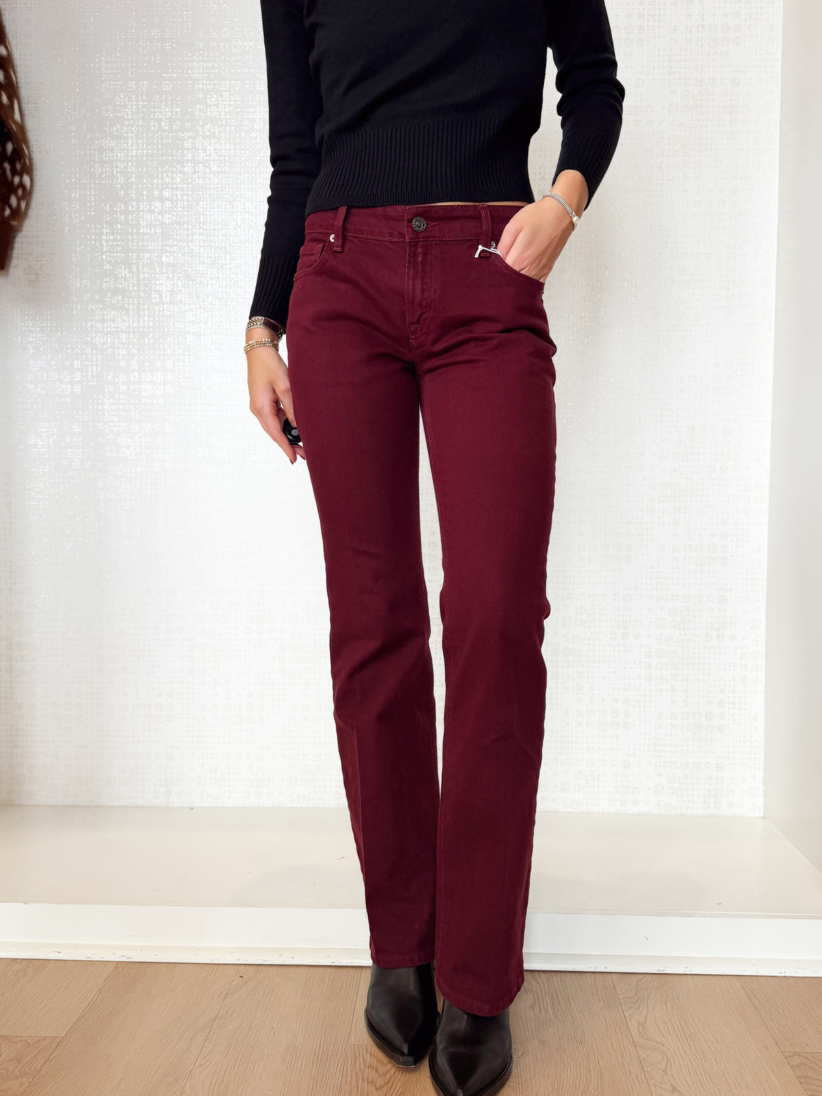 VINTAGE LOW RISE BOOTCUT JEANS
