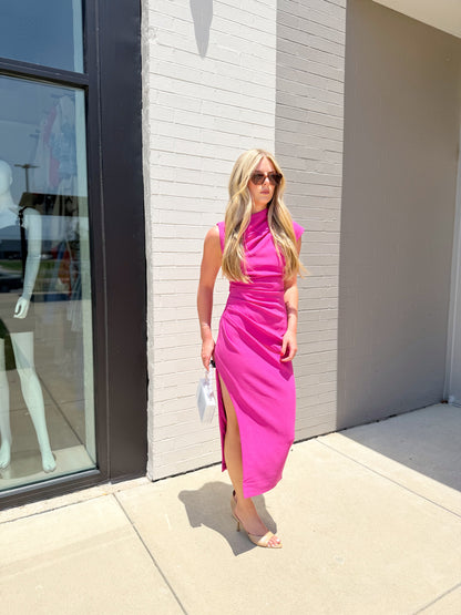 CHANTELA SYMMETRICAL MIDI DRESS
