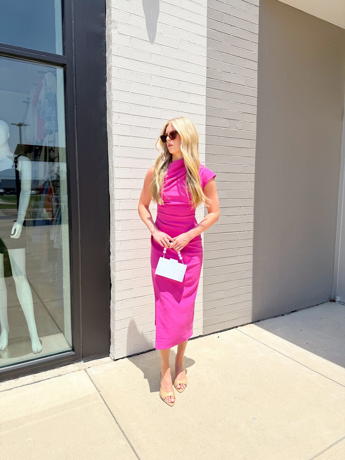 CHANTELA SYMMETRICAL MIDI DRESS