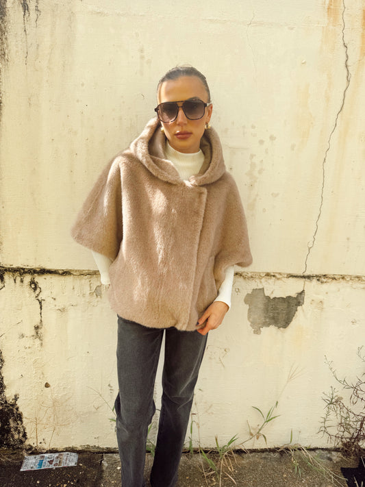 FUR HOODED VEST