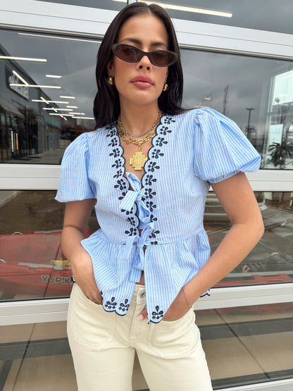 KATY TIE BLOUSE