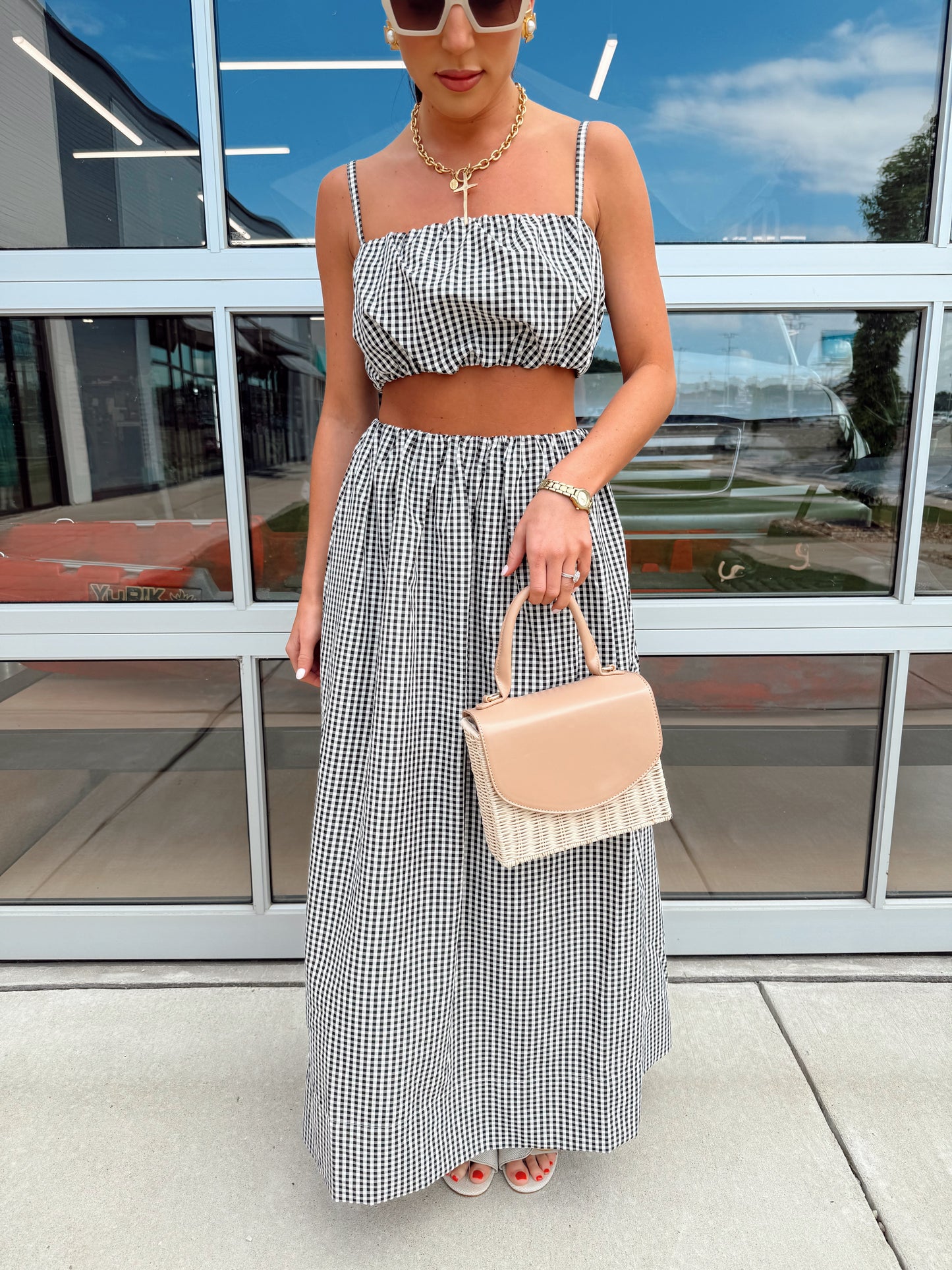 GINGHAM CROP TOP