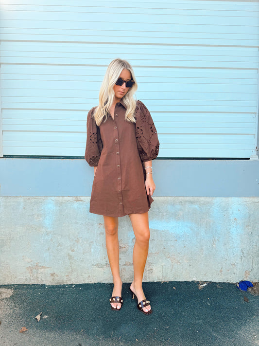 CROCHET PUFF SLEEVE MINI