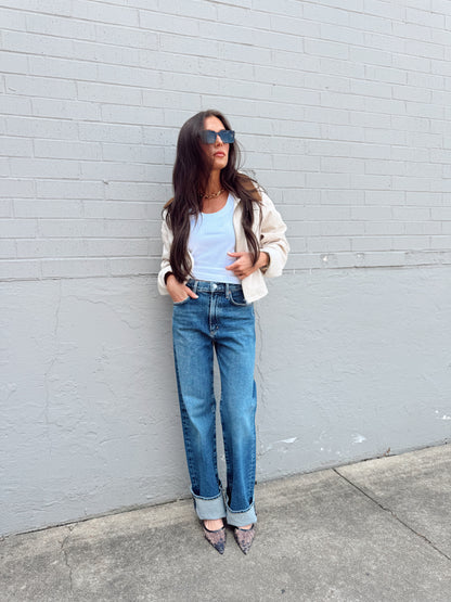 SO FINE CORDUROY COLLAR BARN JACKET