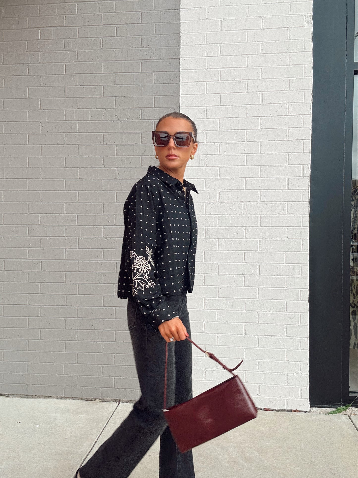 POLKA DOT FLORAL TOP