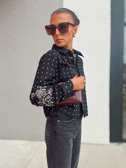 POLKA DOT FLORAL TOP