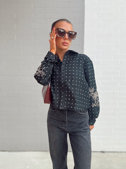 POLKA DOT FLORAL TOP