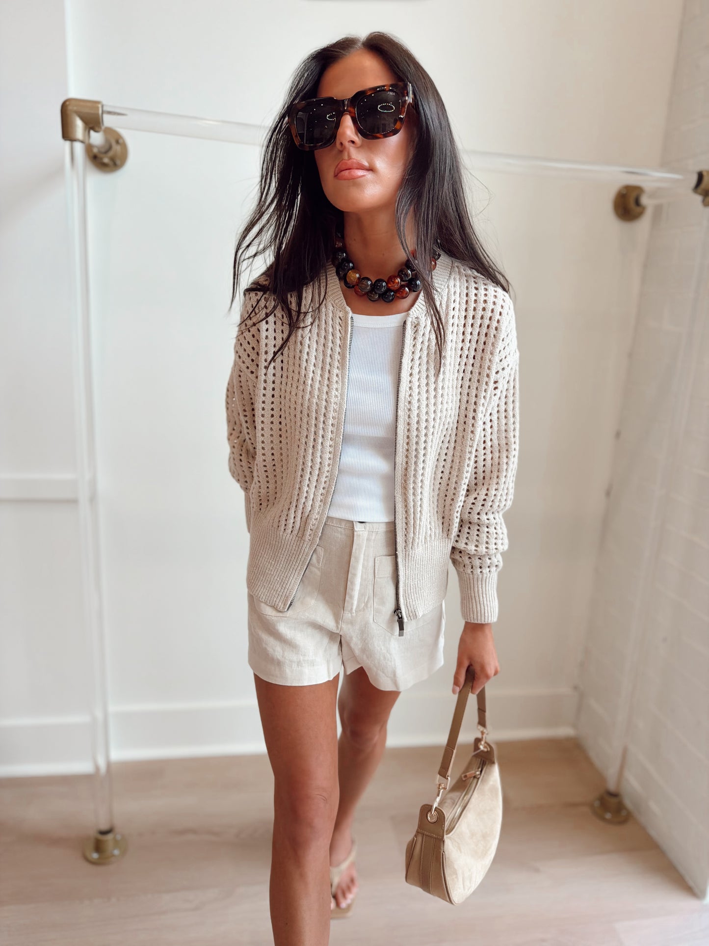 LAGUNA OPEN WORK BOMBER