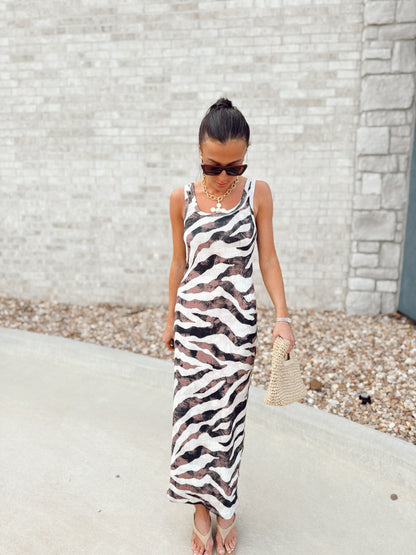 SAFARI RIB TIMELESS TANK MIDI DRESS