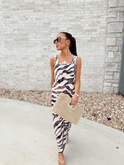 SAFARI RIB TIMELESS TANK MIDI DRESS