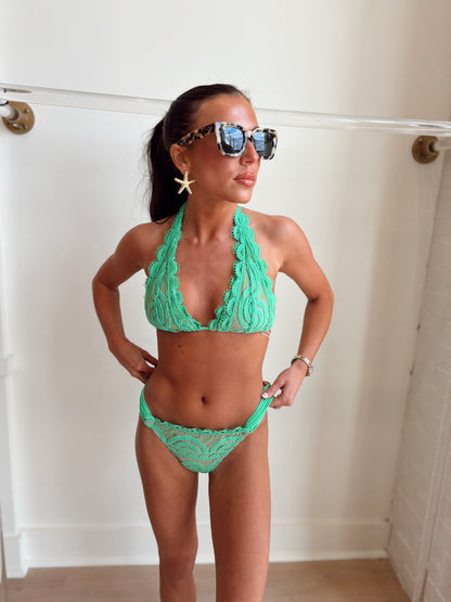 MATCHA LACE BANDED BOTTOMS