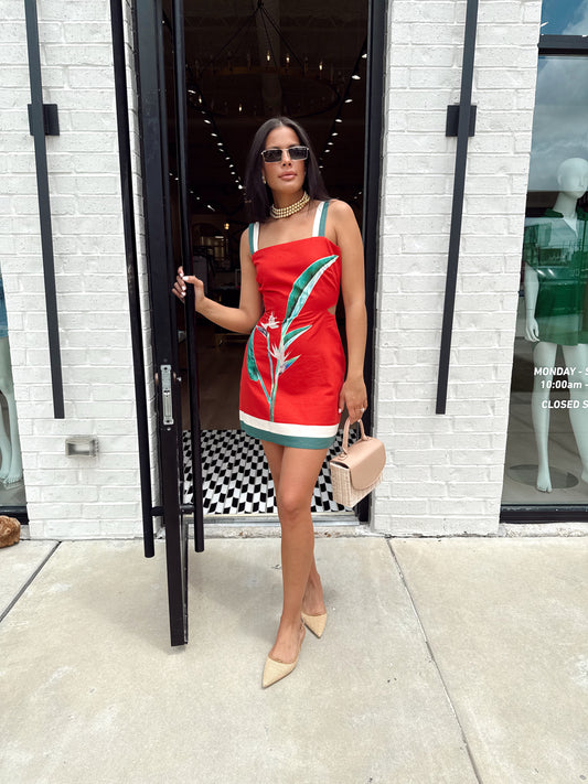 BIRD OF PARADISE MINI DRESS