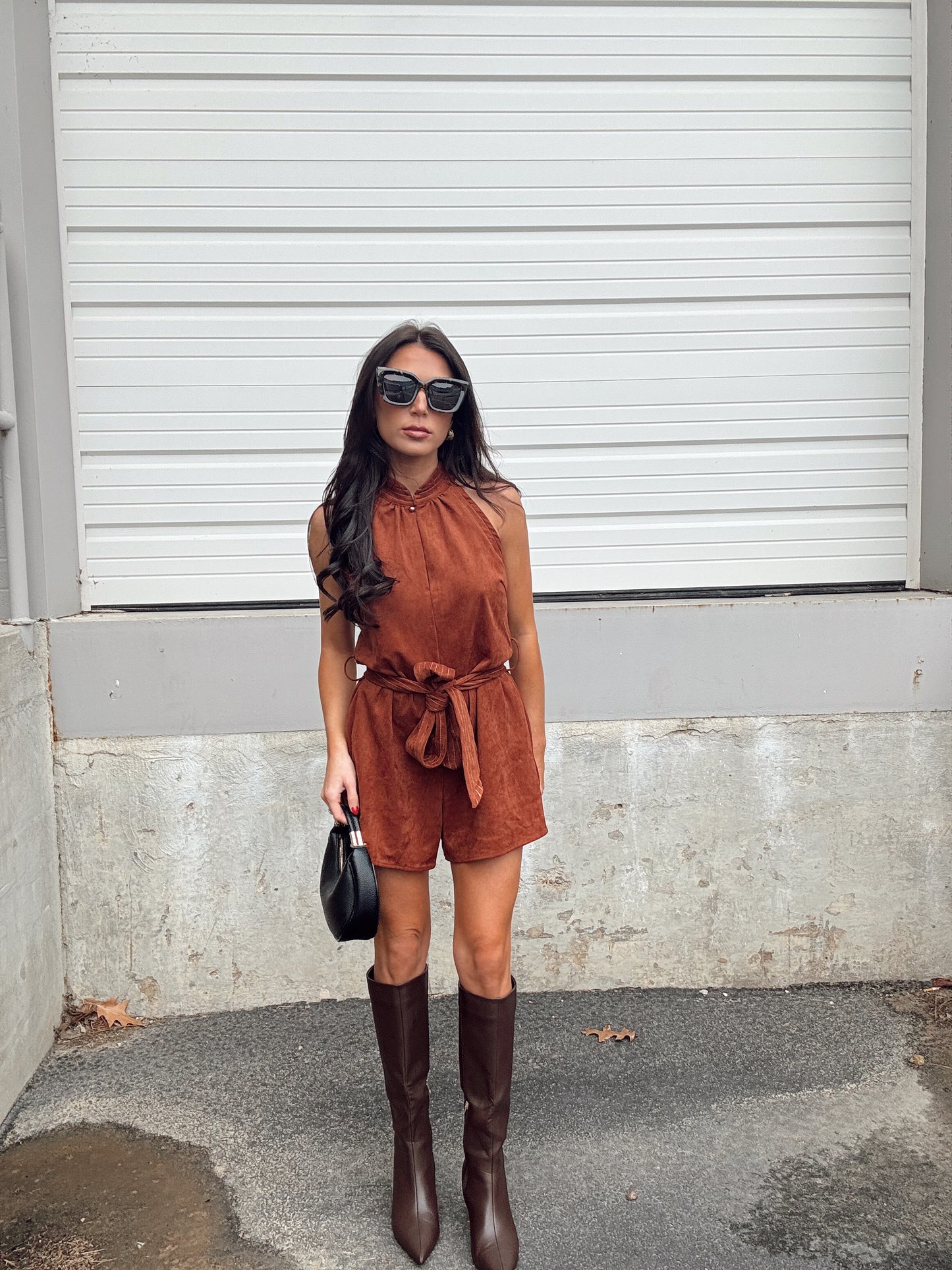 LOUISE HALTER NECK ROMPER