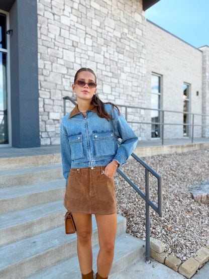 BETTER THAN SUEDE MINI SKIRT
