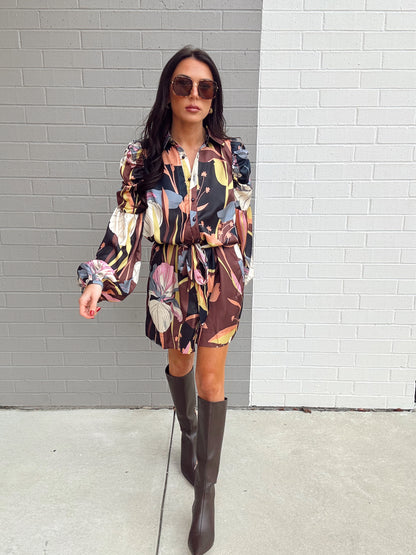 DESTIN BUTTON DOWN MINI DRESS