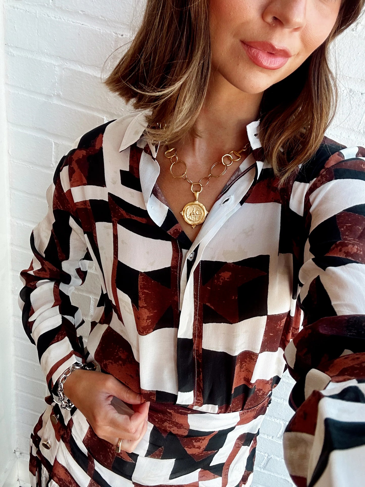 MELANIE PRINT BLOUSE