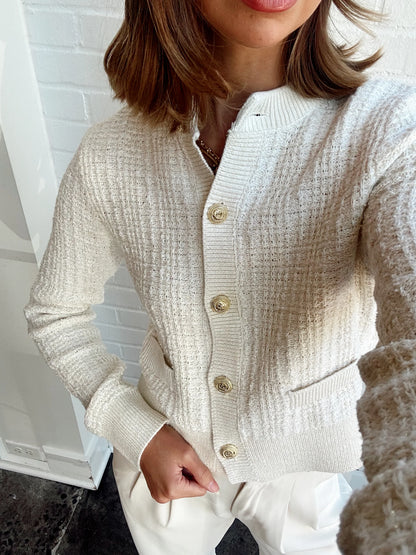 LUREX TWEED KNIT CARDIGAN