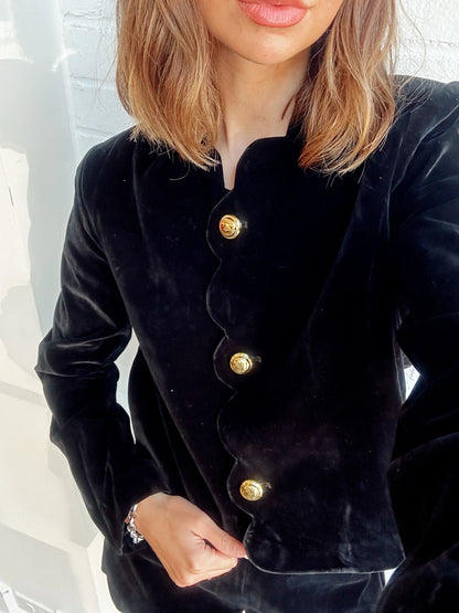 VELVET SCALLOP JACKET