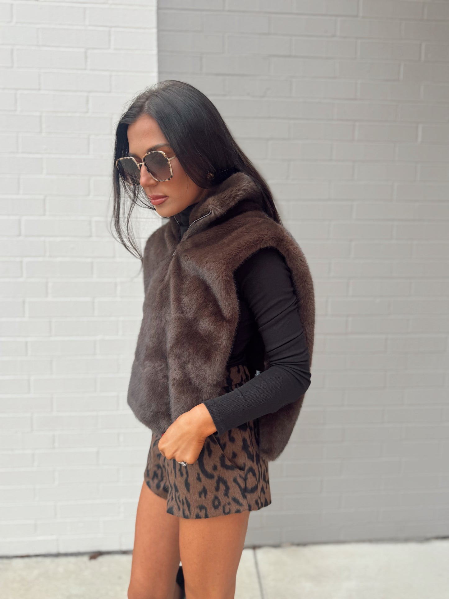 DANE FAUX FUR TOP
