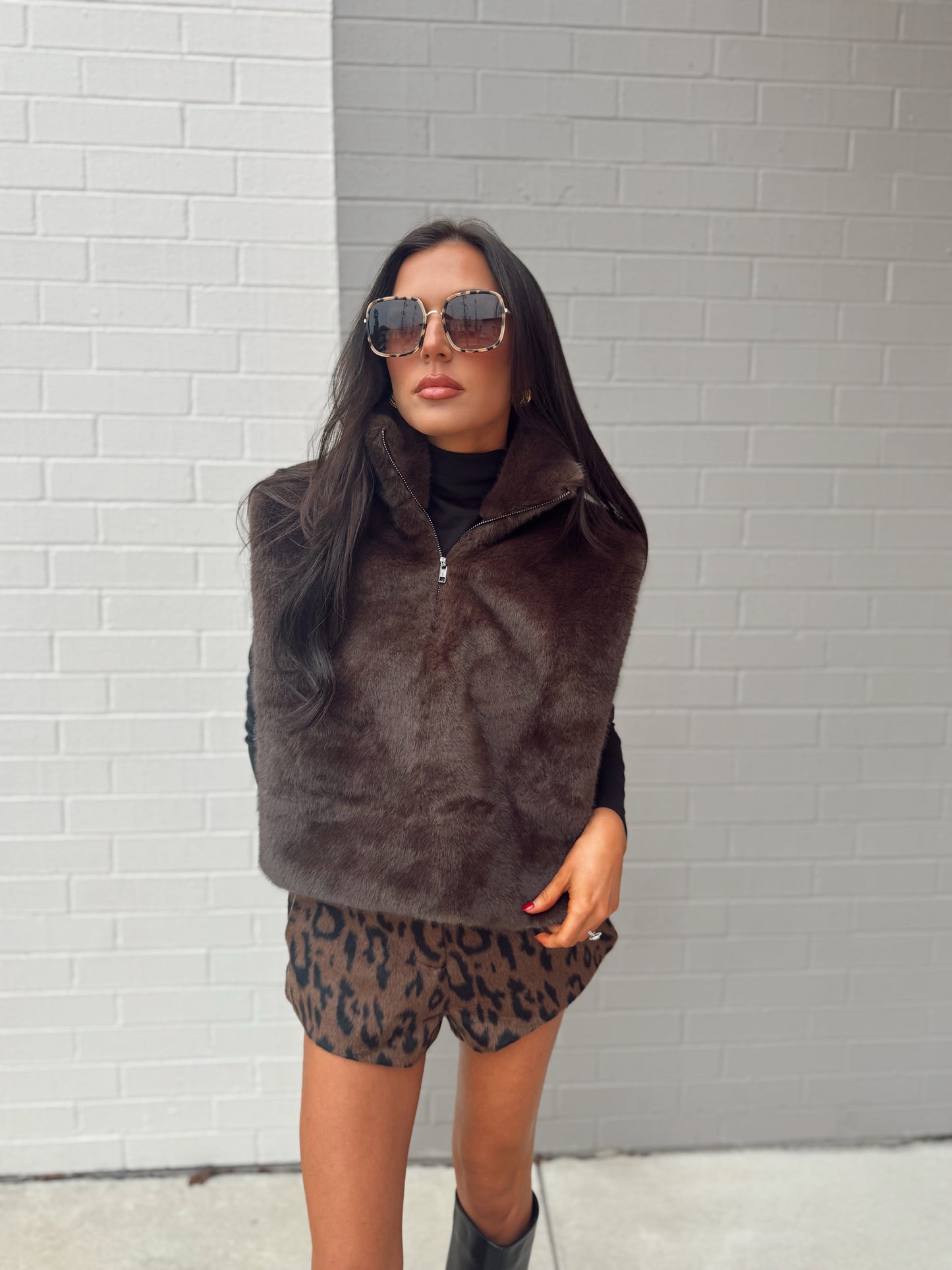 DANE FAUX FUR TOP