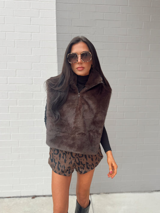 DANE FAUX FUR TOP