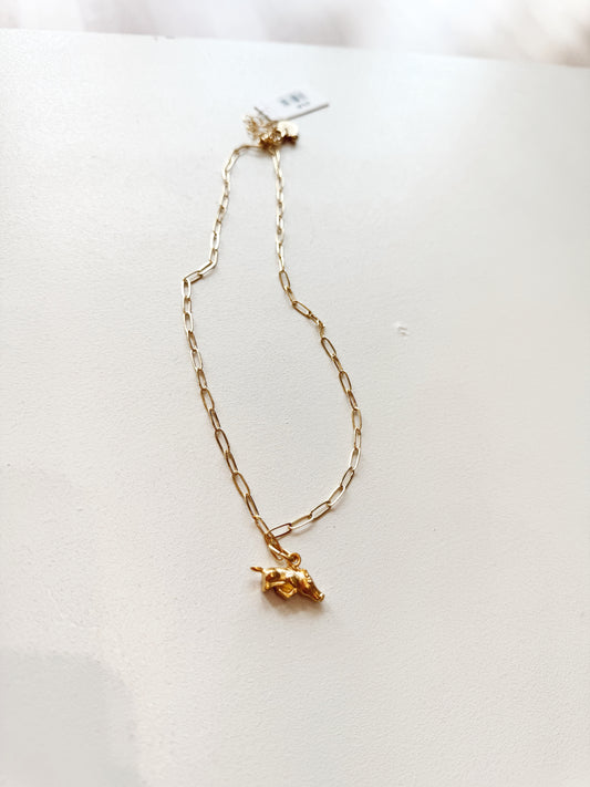 MINI PAPERCLIP RAZORBACK NECKLACE