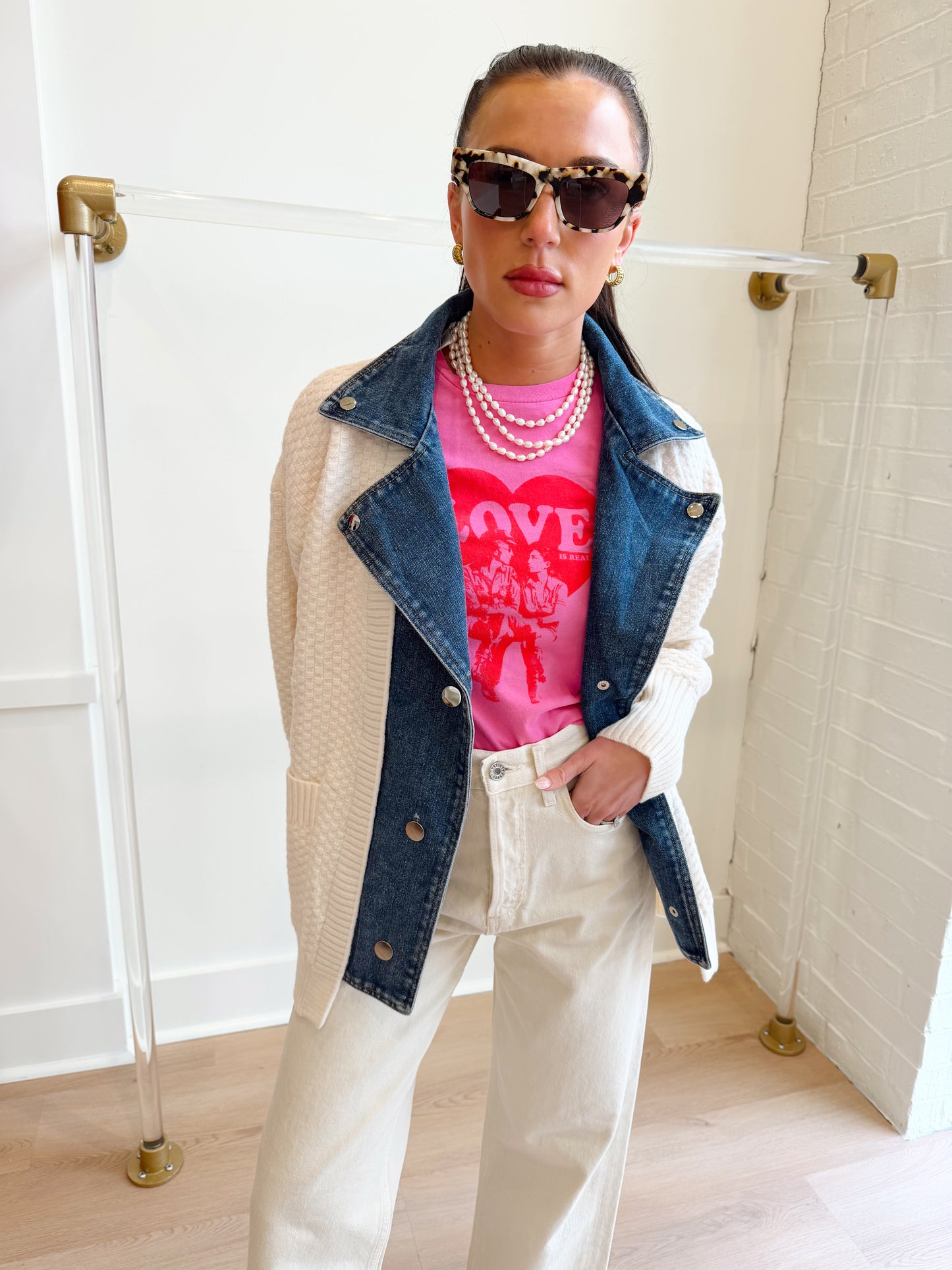 WAFFLE KNIT CARDIGAN