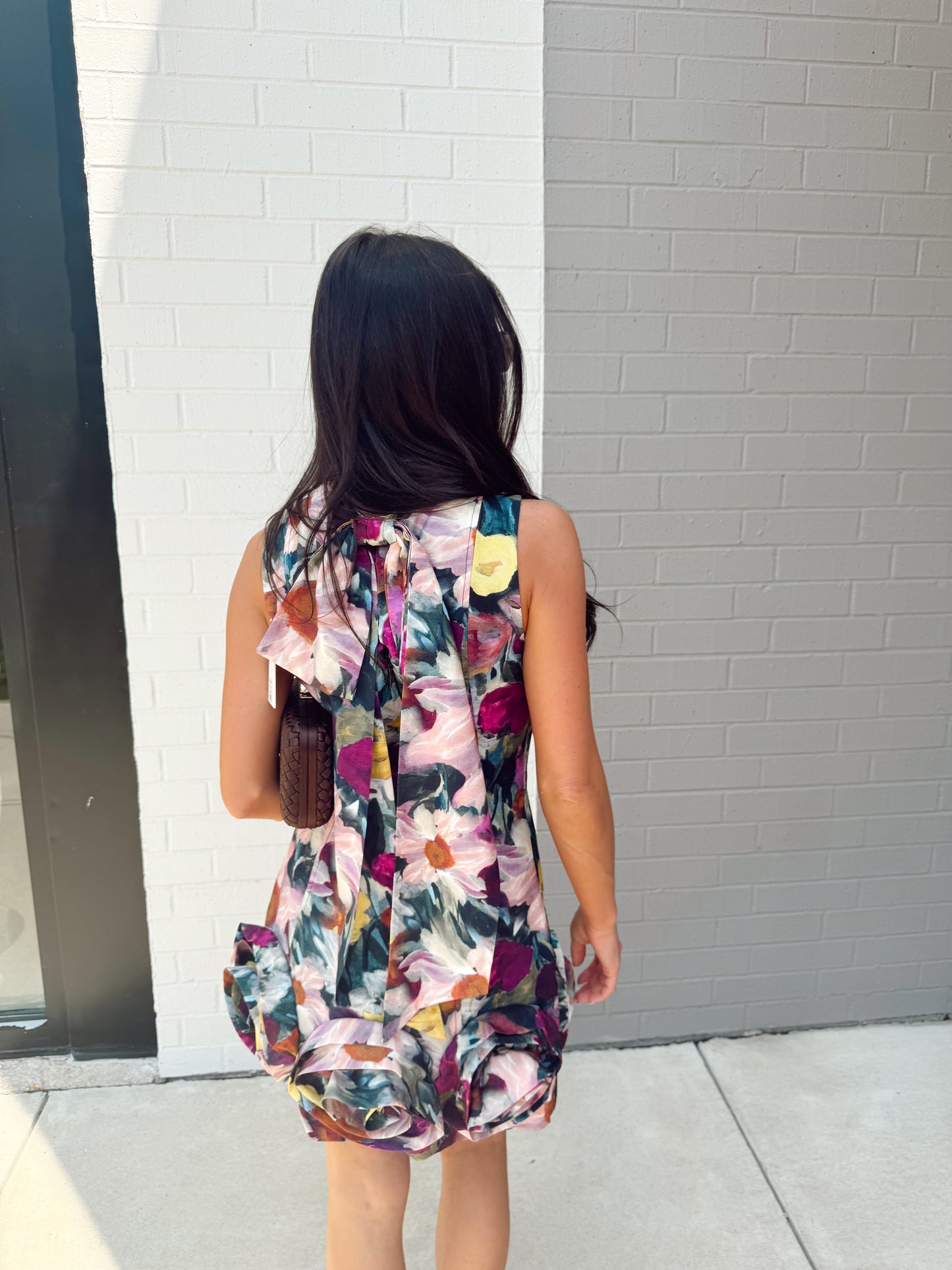 PETAL SLEEVELESS MINI DRESS