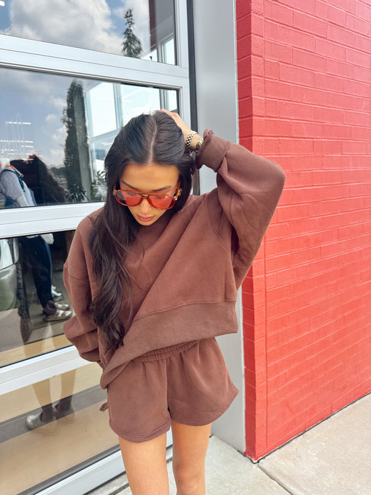 HIGH WAISTED SWEATSHORTS