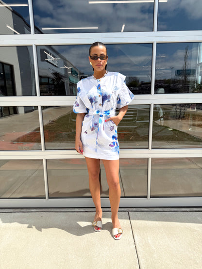 CATHERINE PRINT MINI DRESS