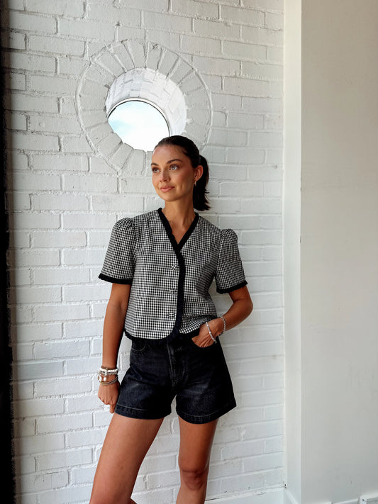 TARRA CHECKERED TOP