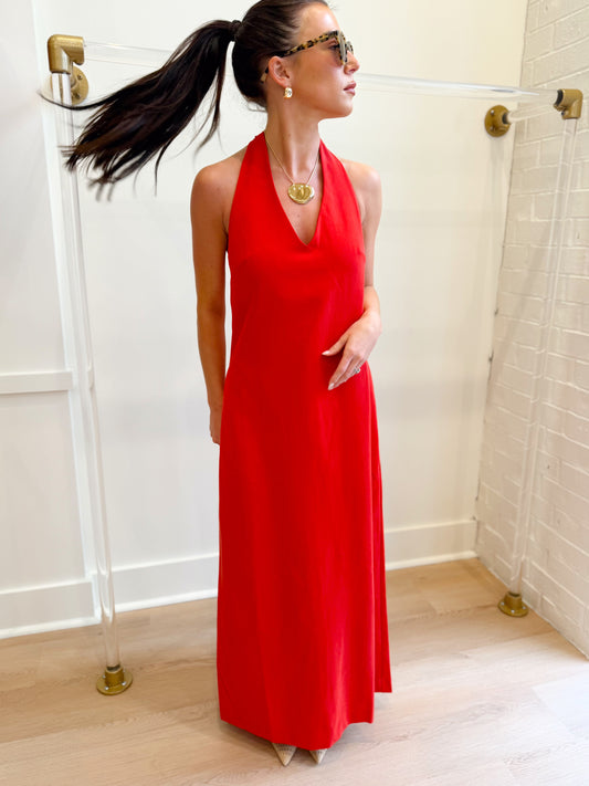 ABRIA HALTER DRESS