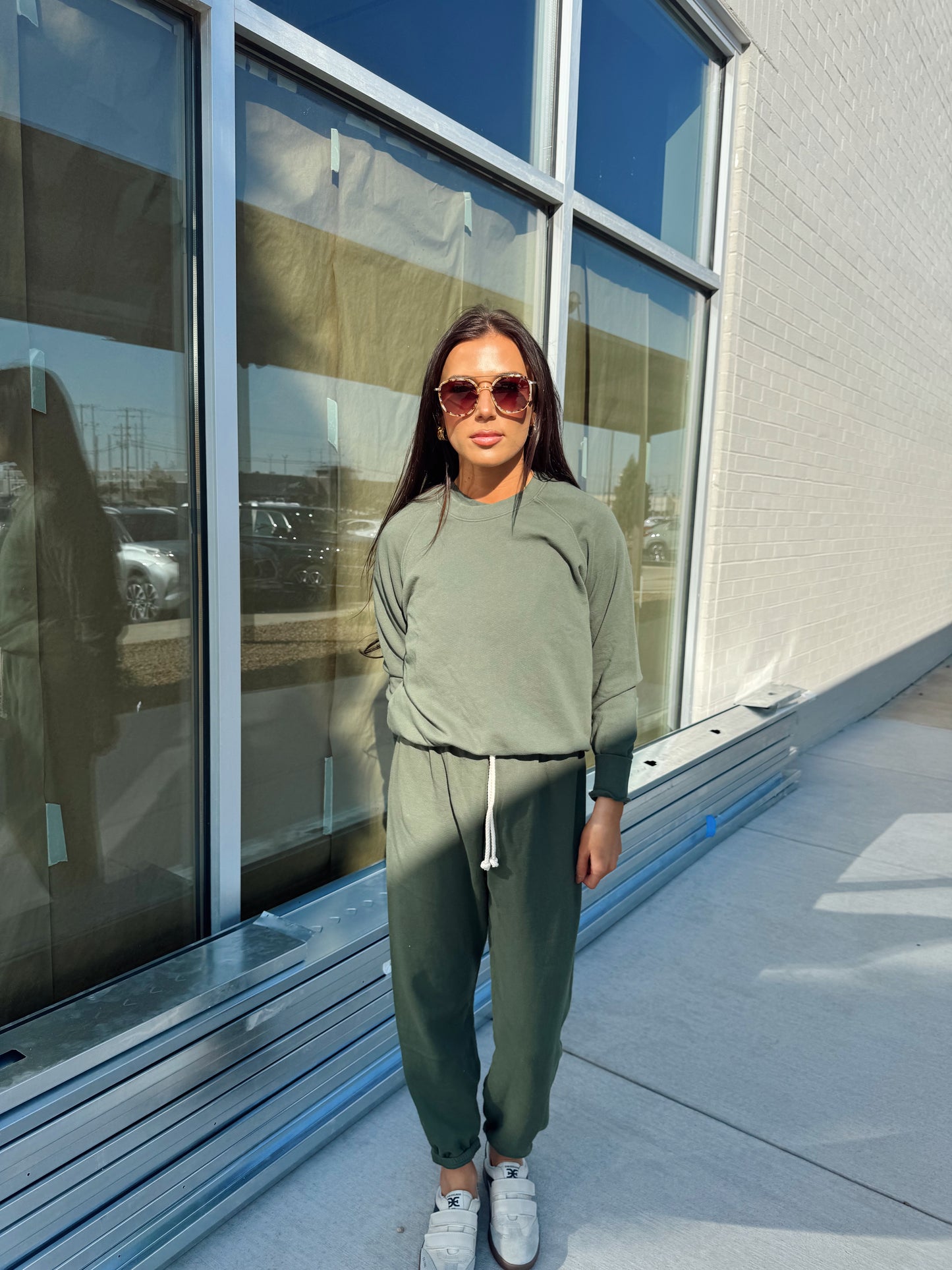 ALEXI FRECH TERRY RAGLAN CREW SWEATSHIRT