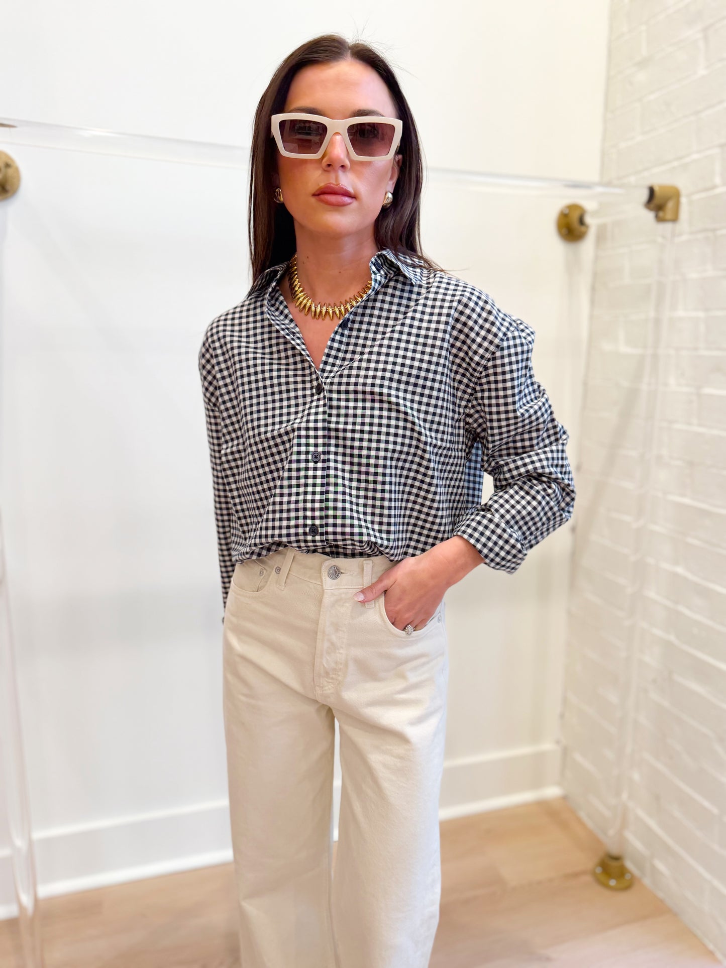 SEAPORT BUTTON UP TOP