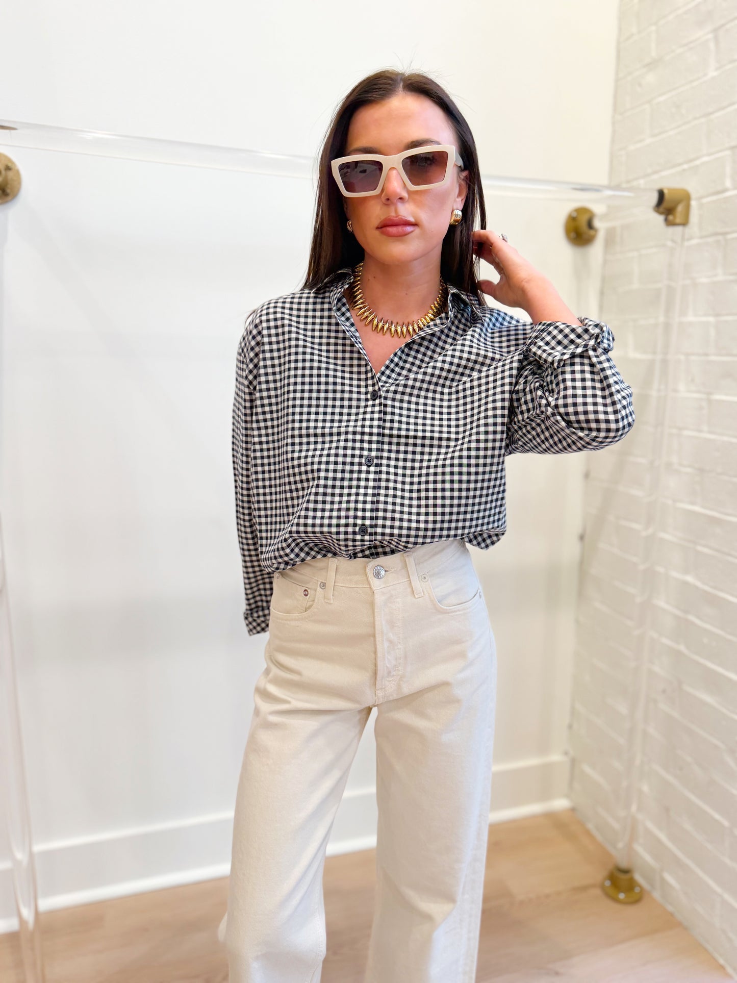 SEAPORT BUTTON UP TOP