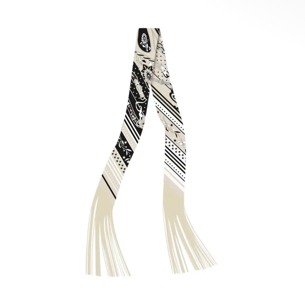 FRILLY SCARF WITH FRINGE- X