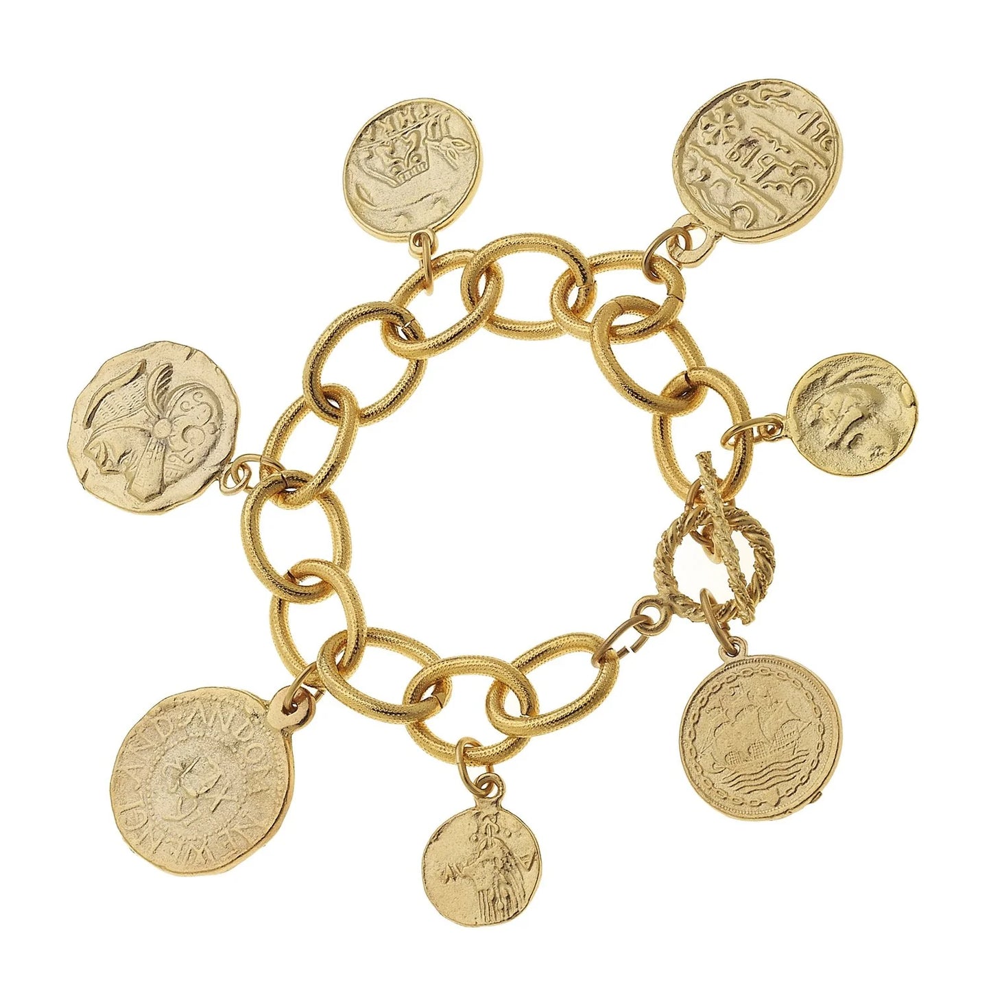 GOLD COIN CHARM BRACELTE