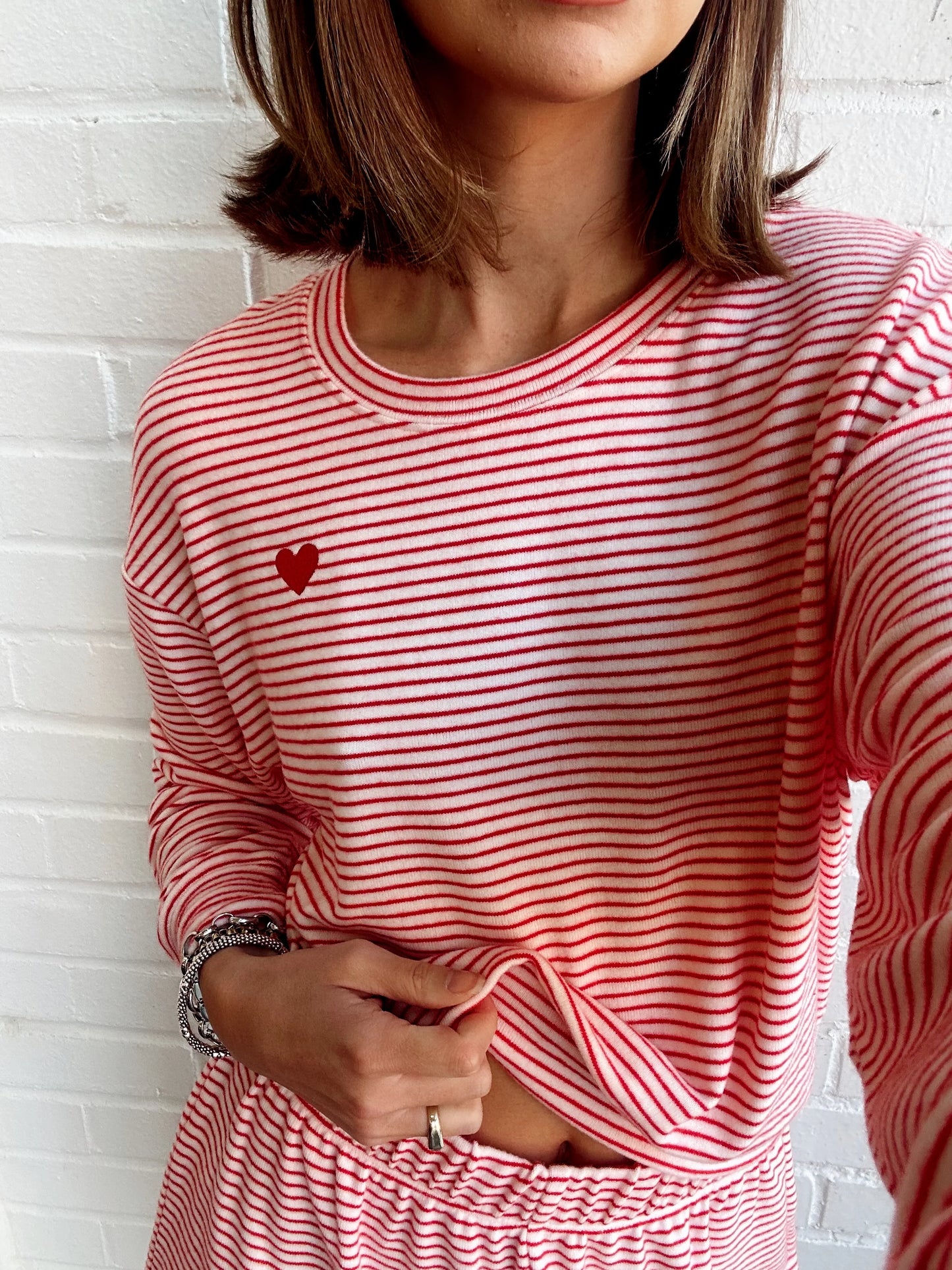 BISOUS STRIPE LS TOP