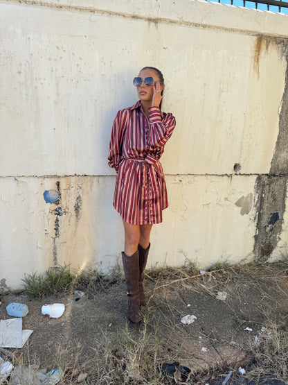 LENNIE STRIPE MINI DRESS