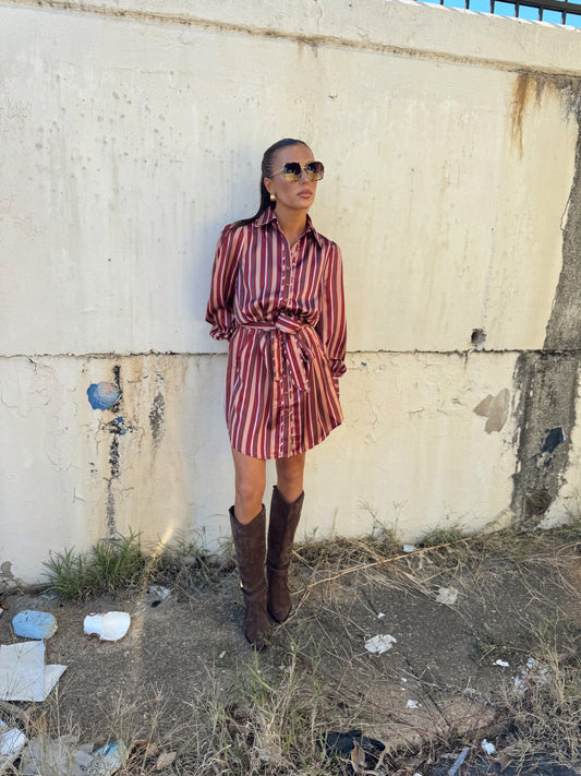 LENNIE STRIPE MINI DRESS