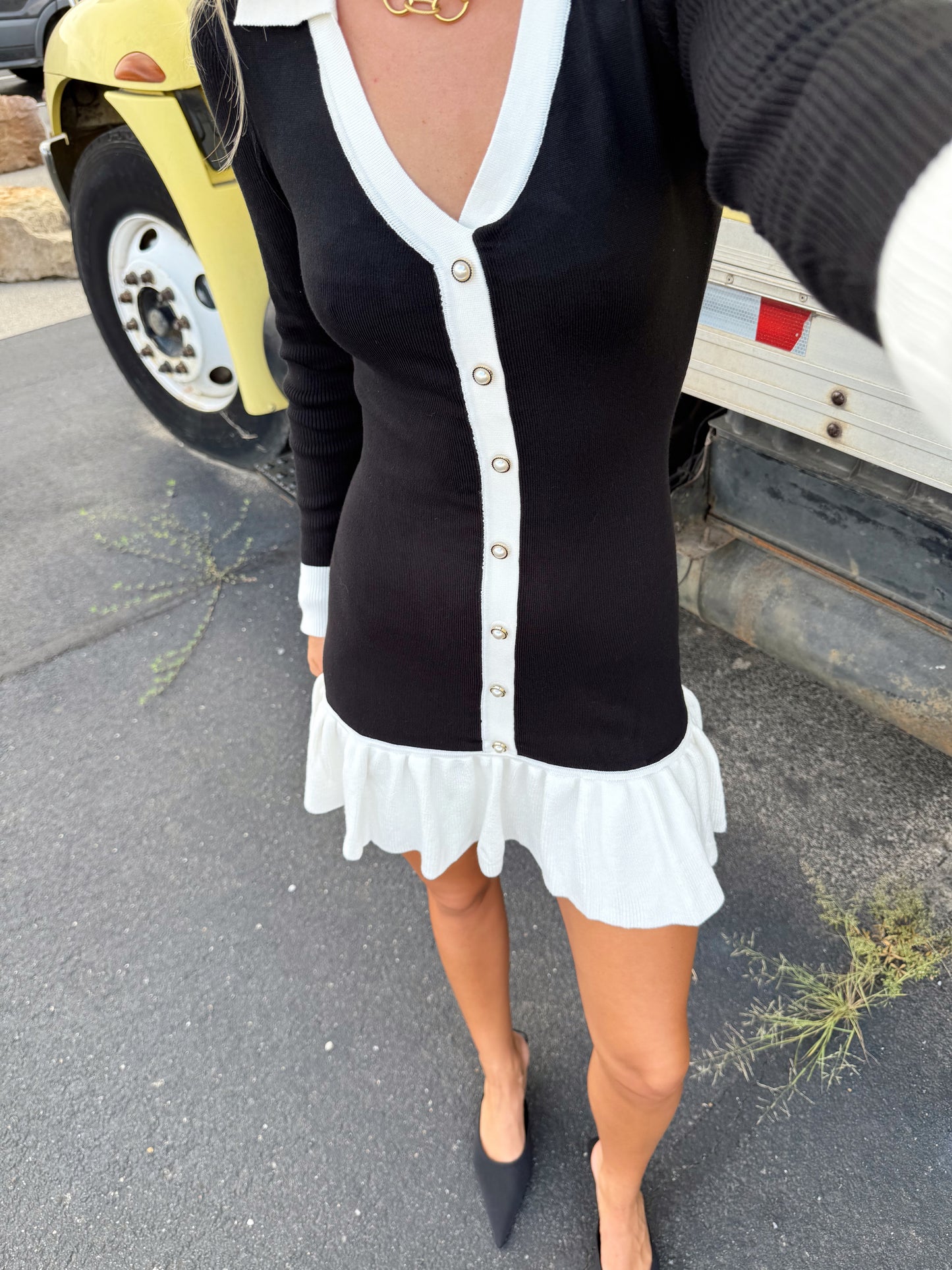 SWEATER BUTTON DOWN MINI
