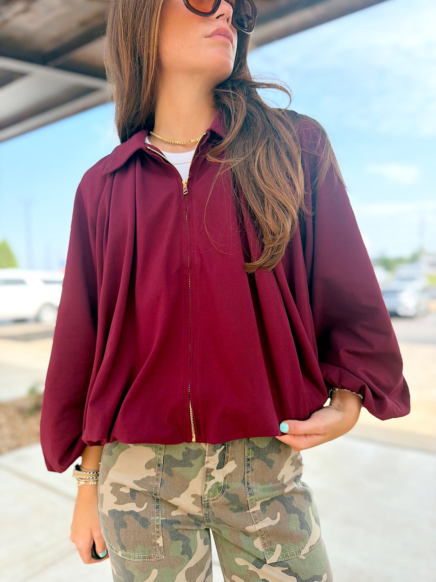 SOLID LONG SLEEVE JACKET