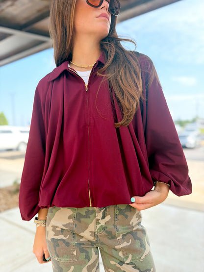 SOLID LONG SLEEVE JACKET